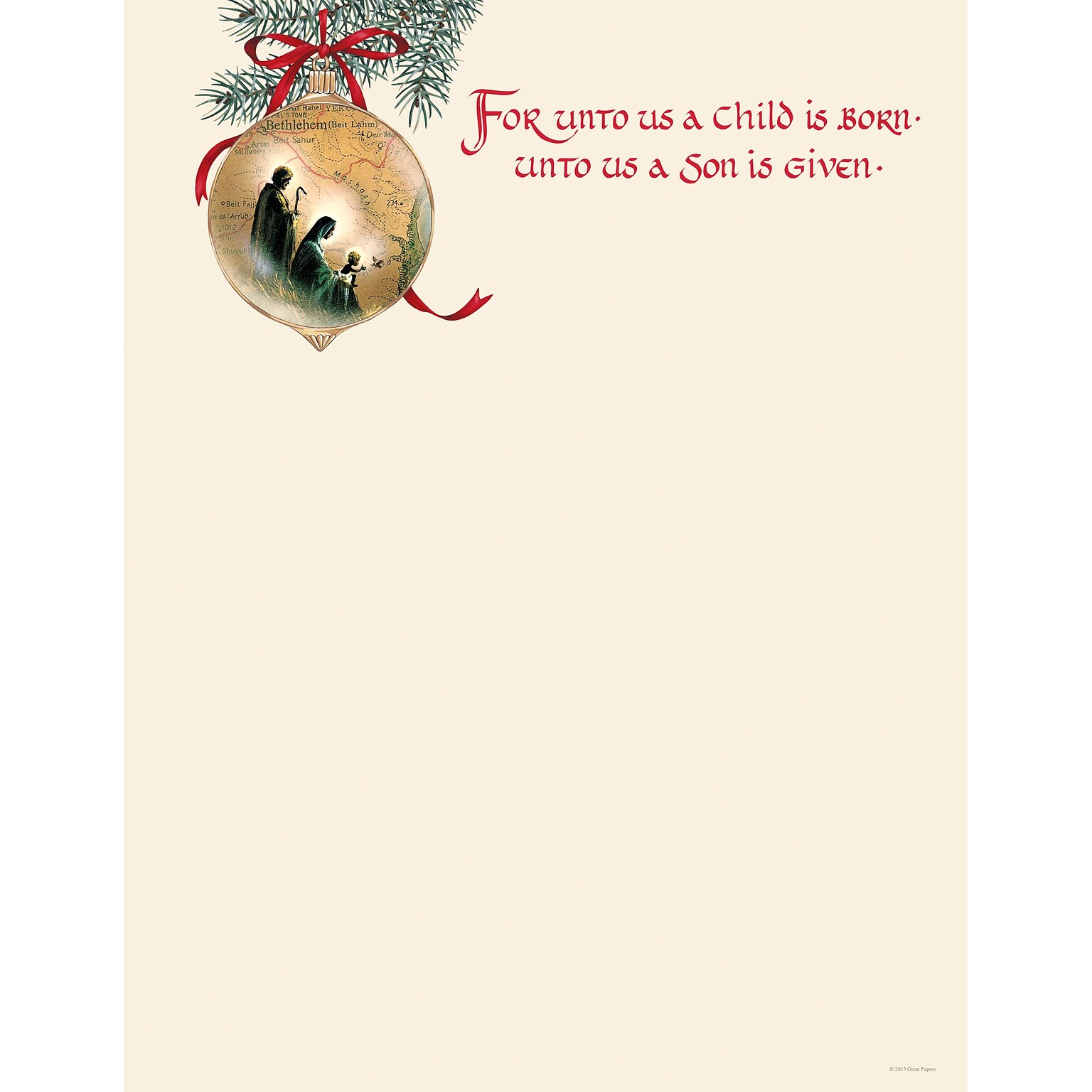 Great Papers® Holiday Stationery Holy Family , 80/Count