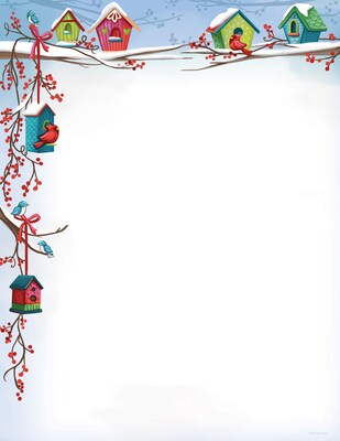 Great Papers® Christmas Birdhouse Letterhead; 80/Pack