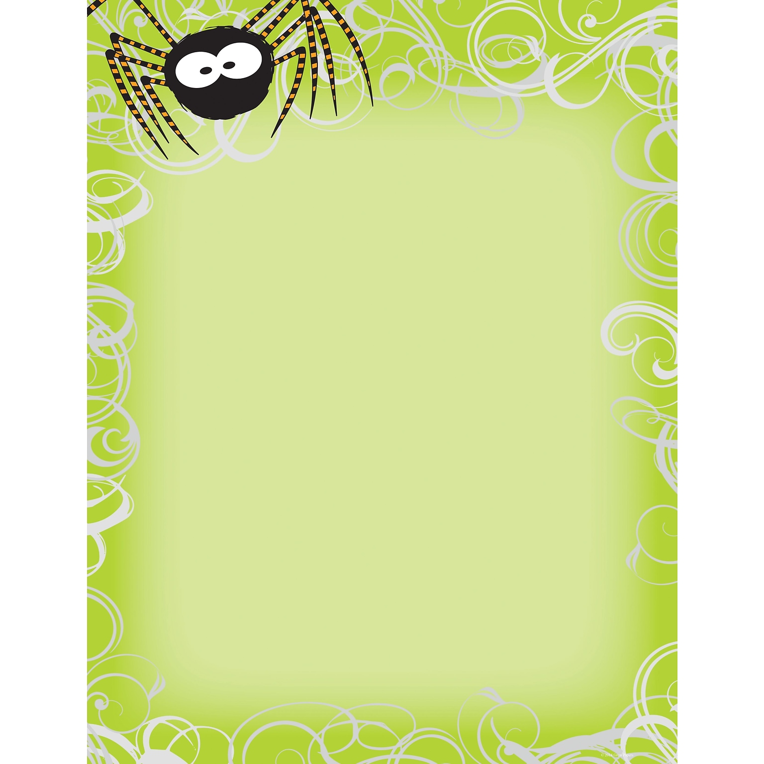 Great Papers® Green Spidey Swirls Letterhead, 80/Pack