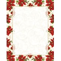 Great Papers® Holiday Stationery Poinsettia Swirl Letterhead, 80/Count (2014076)