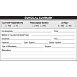 Medical Arts Press® Veterinary Surgical Summary & Blood Analysis Labels, Surgical Summary, White, 2-