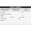 Medical Arts Press® Veterinary Surgical Summary & Blood Analysis Labels, Surgical Summary, White, 2-1/2x4, 100 Labels