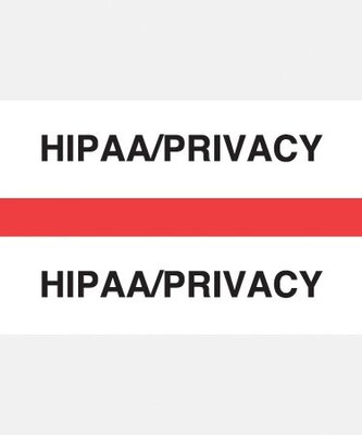 Medical Arts Press® Standard Preprinted Chart Divider Tabs, HIPAA/Privacy, Red