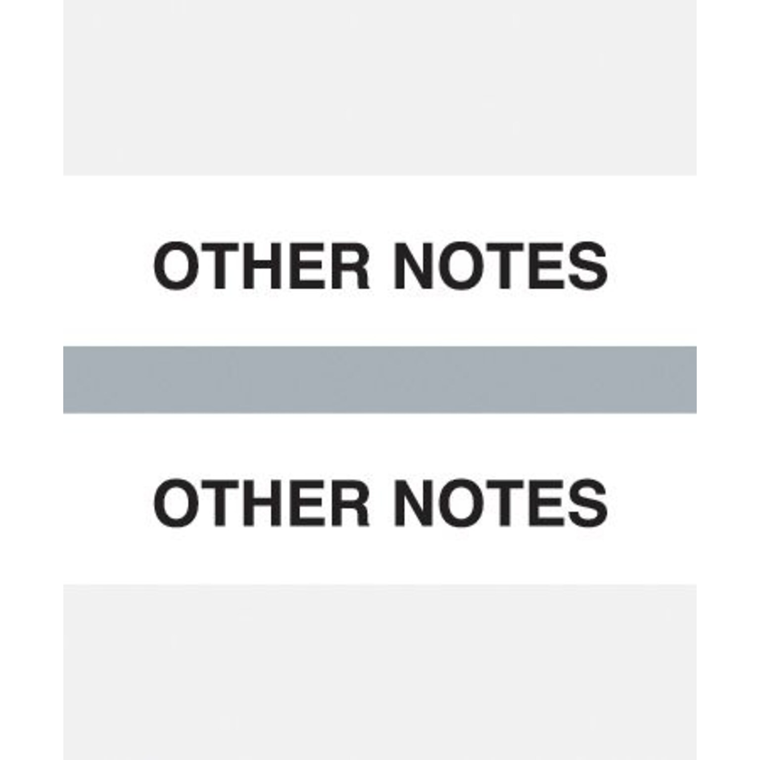 Medical Arts Press® Standard Preprinted Chart Divider Tabs, Other Notes, Gray