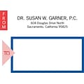 Imprinted Pin Feed Mailing Labels; Red and Blue, 4x3-3/8, 500 Labels