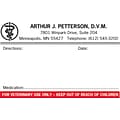 Imprinted Veterinary Dispensing Labels; For Veterinary Use, Red, 2-3/4x1-3/4, 1000 Labels
