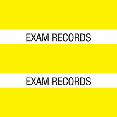 Medical Arts Press® Large Chart Divider Tabs; Exam Records, Yellow