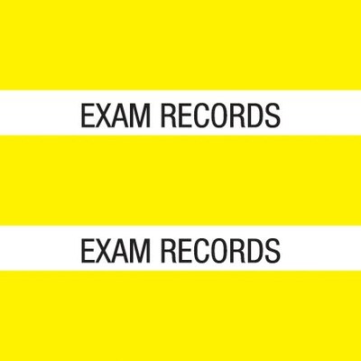 Medical Arts Press® Large Chart Divider Tabs; Exam Records, Yellow