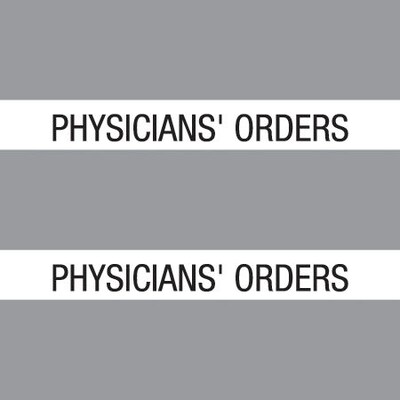 Medical Arts Press® Large Chart Divider Tabs; Physicians Orders, Gray