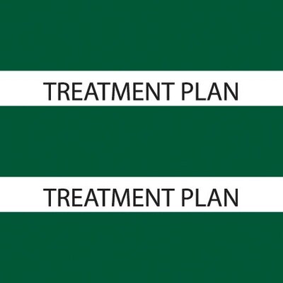 Medical Arts Press® Large Chart Divider Tabs, Treatment Plan, Dk. Green