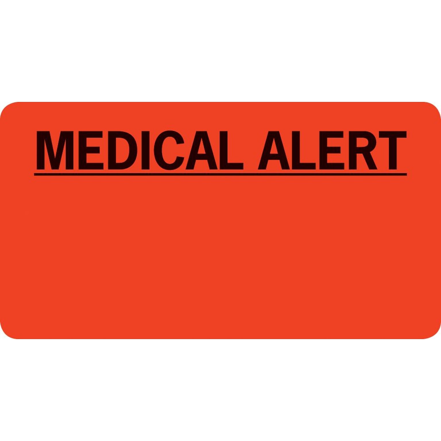 Chart Alert Medical Labels, Medical Alert, Red, 1-3/4x3-1/4, 500 Labels