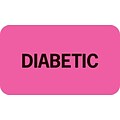 Medical Arts Press® Chart Alert Medical Labels, Diabetic, Fluorescent Pink, 7/8x1-1/2, 500 Labels