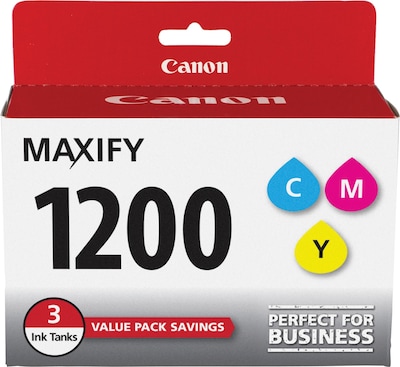 Canon 1200 Cyan/Magenta/Yellow Ink Cartridge, 3/Pack (9232B005)