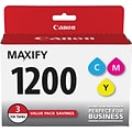 Canon 1200 Cyan/Magenta/Yellow Ink Cartridge, 3/Pack (9232B005)