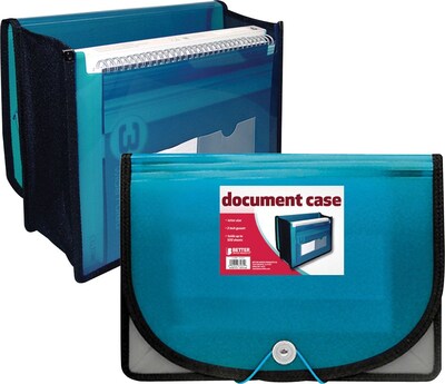 Better Office Products Poly Document Case; Letter Size w/3.5" Gussett, 12/Pk