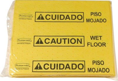 Rubbermaid Over-The-Spill 17.40L  x 14.90W Yellow Medium Absorbent Pad, 25/Pack (FG425300YEL)