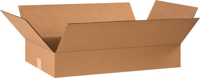 24Lx14Wx4H(D) Single-Wall Flat Corrugated Boxes; Brown, 25 Boxes/Bundle