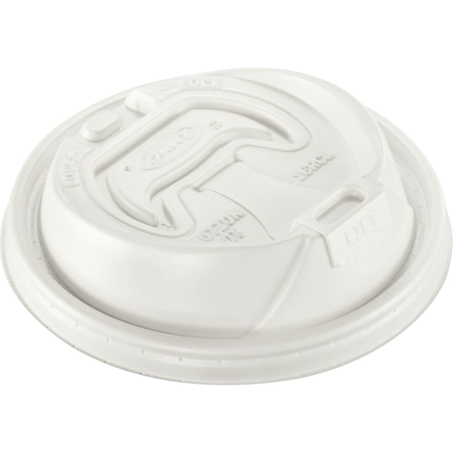 Dart® Optima® White Reclosable Foam Cups Lids, 16 oz., 1000/Carton (16RCL)