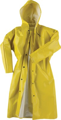 Nesse® Dura Quilt 56 Yellow Attached Hood Rain Coat MD