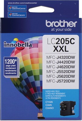 Brother LC209 Black/LC205 Cyan, Magenta, Yellow Extra High Yield Ink, 4/Pack