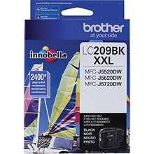 Brother LC209 Black/LC205 Cyan, Magenta, Yellow Extra High Yield Ink, 4/Pack