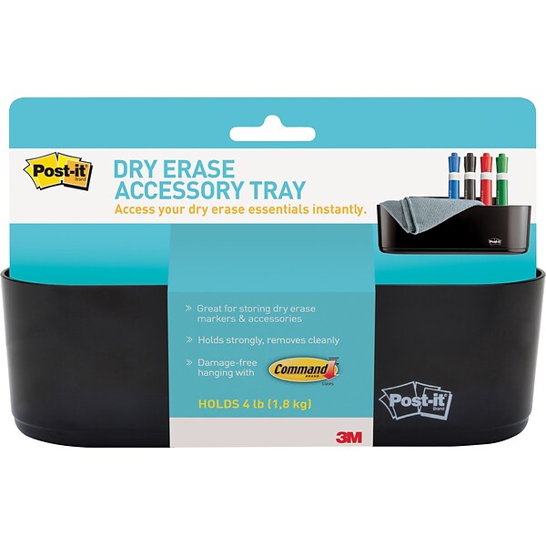 Post-it® Dry Erase Accessory Tray, Black (DEFTRAY)