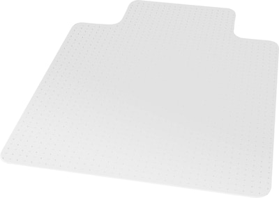 Quill Brand® Carpet BerberMat Chair Mat, 45 x 53, Crystal Clear (20232-CC)