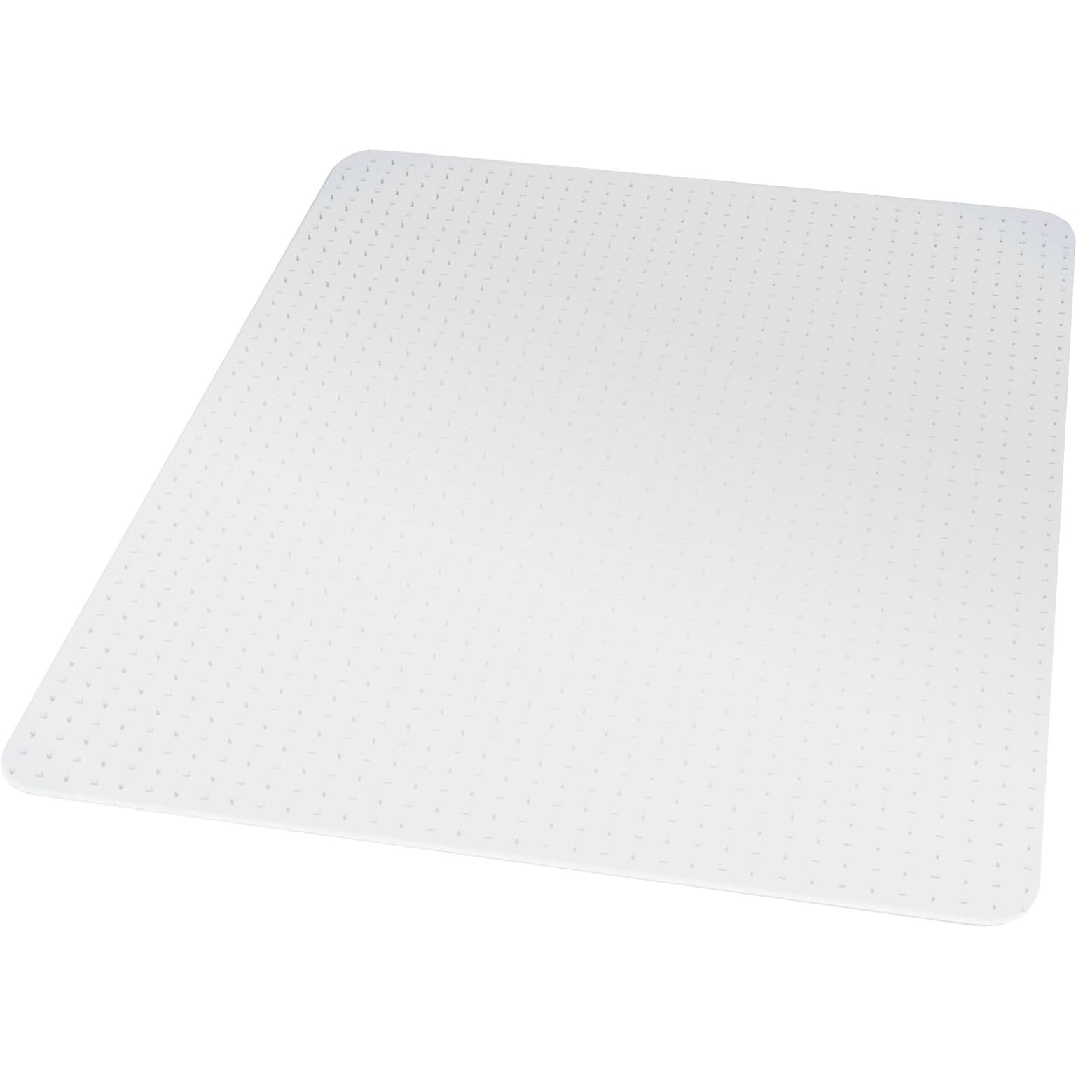 Quill Brand® Chairmat, For Flat-Pile Carpets, No Lip, Rectangular, 46 x 60