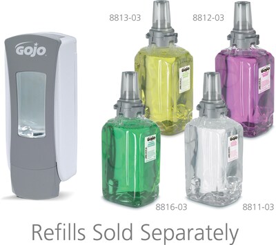 GOJO ADX12 Wall Mounted Hand Soap Dispenser, Gray/Silver (8884-06)