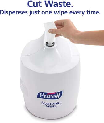 PURELL Wipes Wall Mounted Hand Sanitizer Dispenser, White (9019-01)