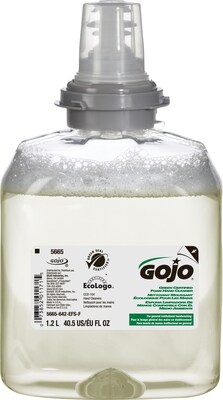 GOJO® TFX™ Green Certified Foam Hand Cleaner, Fragrance-Free, 1200 mL Refill for GOJO® , 2/CT (5665-02)
