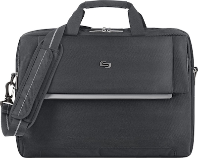 Solo New York Urban Chrysler Polyester Briefcase, Laptop Compatible, Black (LVL330-4)