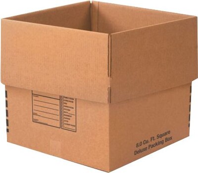 24 x 24 x 24 Deluxe Moving Boxes, 32 ECT, Brown, 120/Pallet (242424DPBPL)