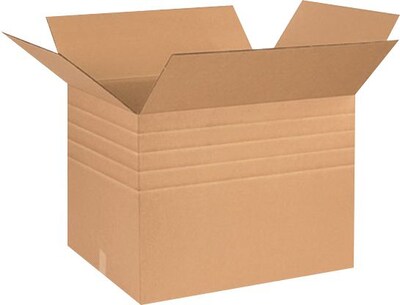 26(L) x 20(W) x 20(H) Multi-Depth Shipping Boxes, 32 ECT, Brown (MDHD262020)