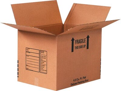 24 x 18 x 18 Deluxe Moving Boxes, Brown, 120/Pallet (241818DPBPL)