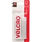 Velcro Strips 3 1/2" x 3/4" Hook & Loop Fastener with Adhesive, White, 4/Pack (VEC90076)