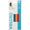 VELCRO® Fasteners, 1/2x8 Straps, Assorted Colors