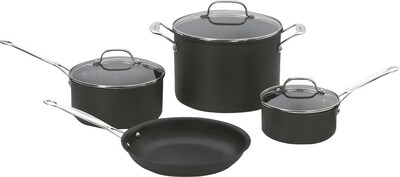 Cuisinart Chefs Classic Nonstick Hard-Anodized 7-Piece Cookware Set
