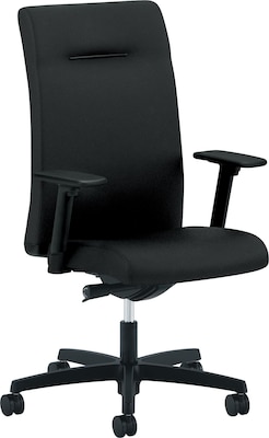HON Ignition Executive High-Back Chair with Synchro-Tilt and Back Angle, Adjustable Arms, Fabric, Bl