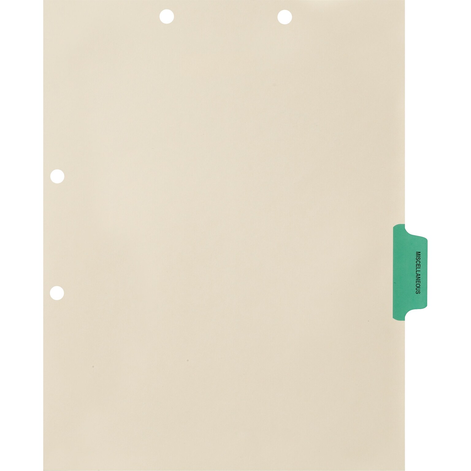 Medical Arts Press® Position 4 Colored Side-Tab Chart Dividers, Miscellaneous, Lt. Green