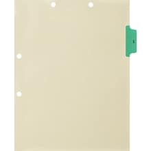 Medical Arts Press® Position 2 Colored Side-Tab Chart Dividers, Lab, Lt. Green