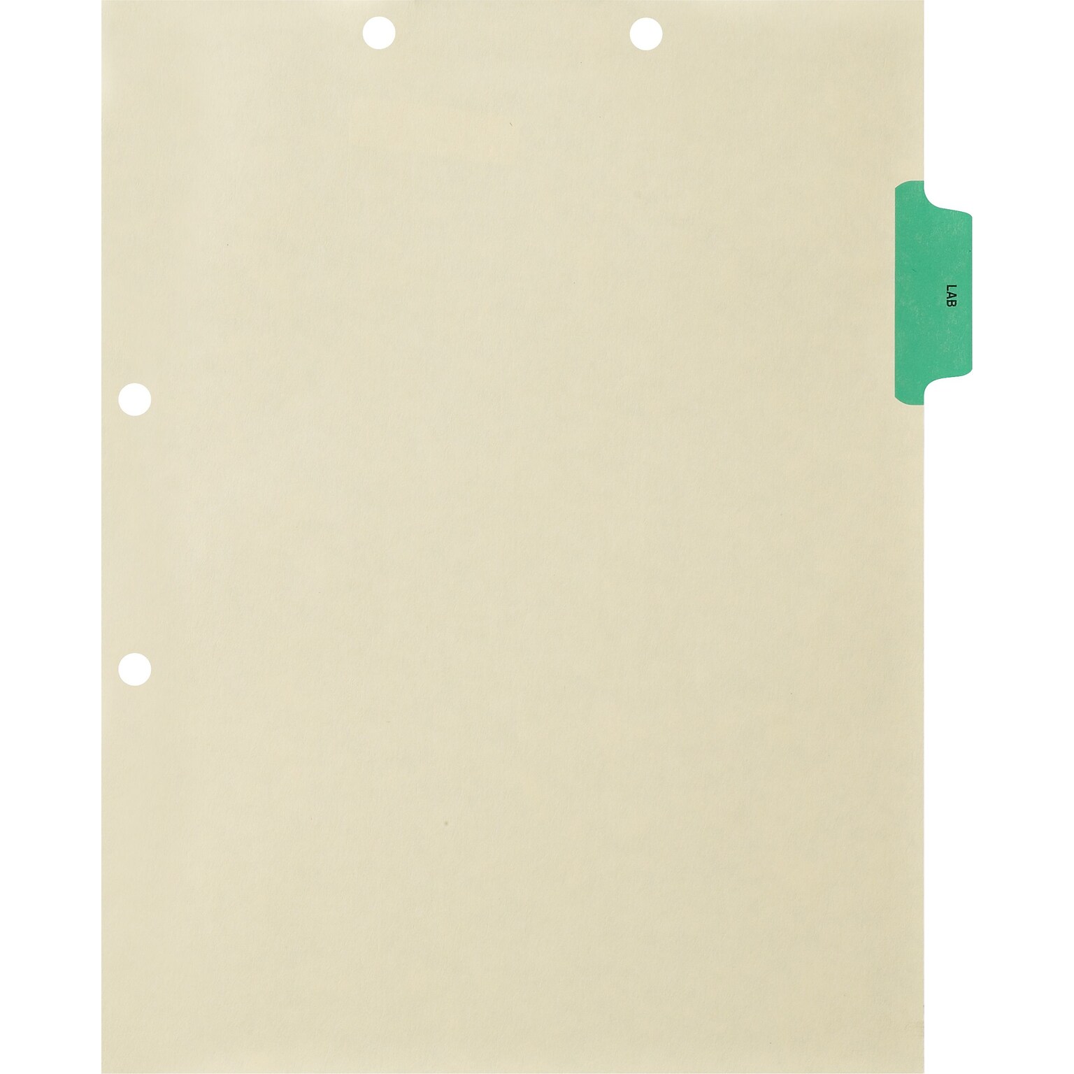 Medical Arts Press® Position 2 Colored Side-Tab Chart Dividers, Lab, Lt. Green