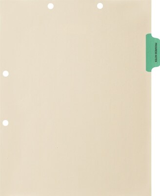 Medical Arts Press® Position 2 Colored Side-Tab Chart Dividers, Progress Notes, Lt. Green