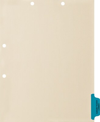 Medical Arts Press® Position 6 Colored Side-Tab Chart Dividers, Consult./Hosp. Reports, Med. Blue