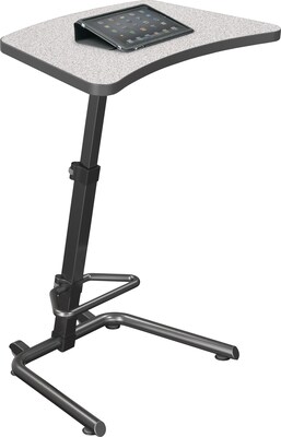 Balt Up-Rite Student Height Adjustable Sit/Stand Desk, Gray Nebula, 26 - 43H x 26.6W x 20D