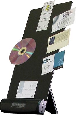 Justick Electro-Adhesion Desktop Organizer and Copyholder, Black (JB100-S)
