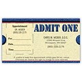 Medical Arts Press® Dual-Imprint Peel-Off Sticker Appointment Cards; Admit One