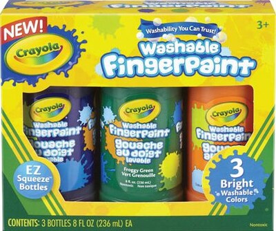 Crayola® Washable Bright Finger-paints, Secondary Colors, 8 oz.