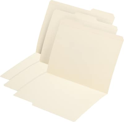 Medical Arts Press Letter Size Top-Tab Manila File Folders; Assorted, 1/3 Cut (31441)