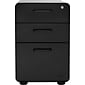 Stow 3-Drawer File Cabinet, Black